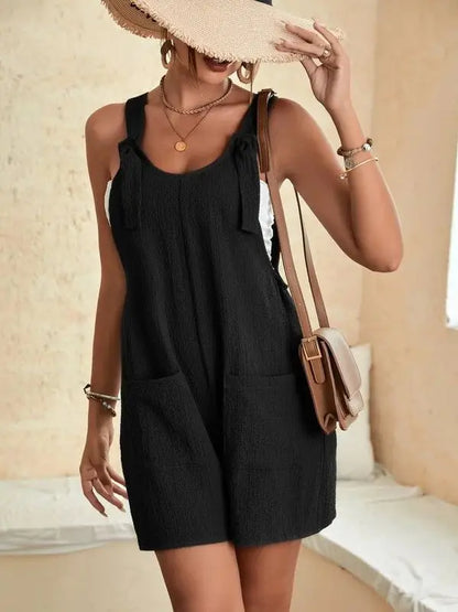 🦜Effortless Tie Romper (S-3X)(2 Colors)